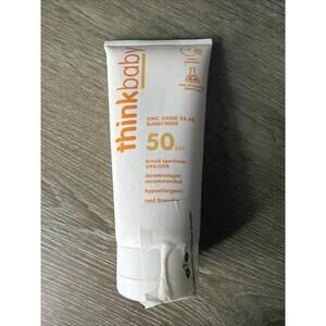 ThinkBaby Zinc Oxide Broad Spectrum UVA/UVB 50 SPF Sunscreen REEF FRIENDLY 6oz
